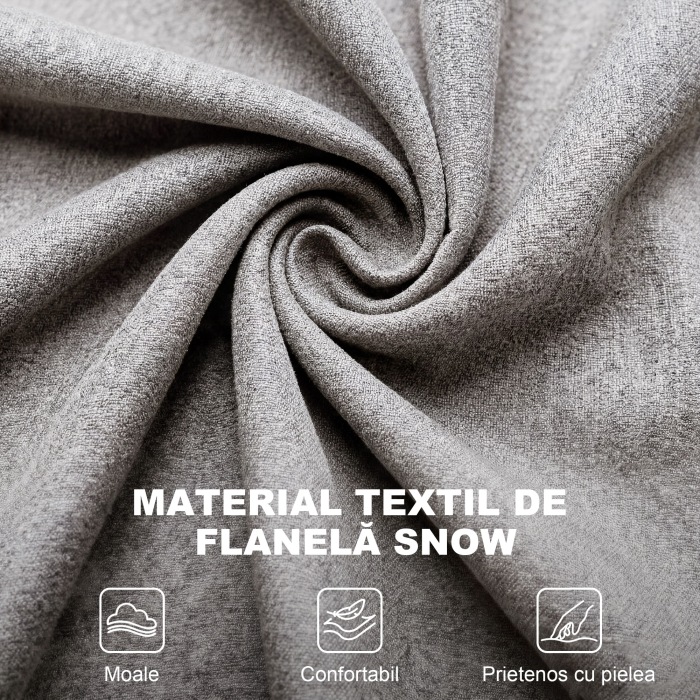  Fotoliu Chesterfield in Tesatura Detasabila cu Sezuta Ampla Gri 74 x 86 102 cm [6]