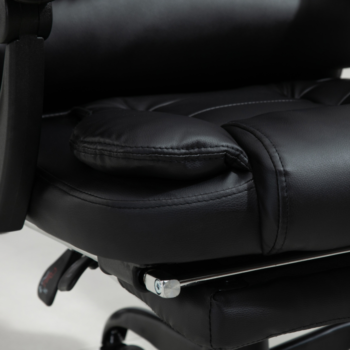  Fotoliu de birou cu masaj cu 7 puncte de vibratie scaun de birou ergonomic suport pentru picioare spatar inclinat negru fotoliu pentru oaspeti sufragerie camera de zi dormitor dormitor interior casa [8]