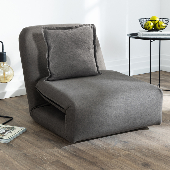 Fotoliu de podea extensibil 3 in 1, transformabil in sezlong pentru relaxare si pat pentru dormit, design multifunctional si compact pentru living sau [2]