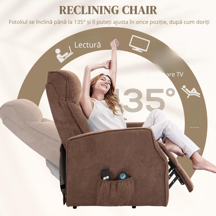  Fotoliu Electric - Masaj, Suport Picioare, Telecomenzi [5]