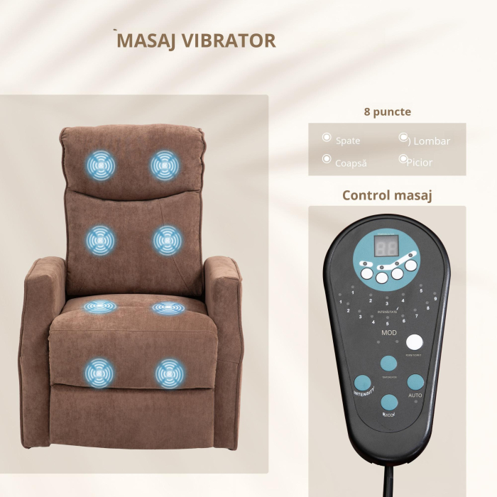  Fotoliu Electric - Masaj, Suport Picioare, Telecomenzi [4]