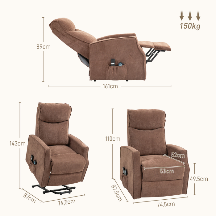  Fotoliu Electric - Masaj, Suport Picioare, Telecomenzi [3]