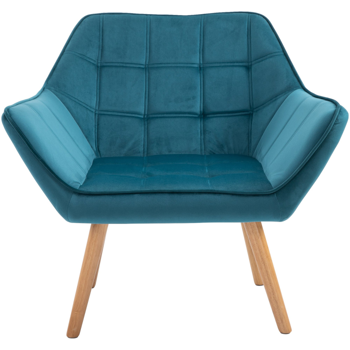  Fotoliu modern din catifea albastru, design de lux, confortabil, cu cadru metalic, ideal pentru living si dormitor [4]