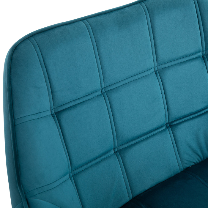  Fotoliu modern din catifea albastru, design de lux, confortabil, cu cadru metalic, ideal pentru living si dormitor [8]