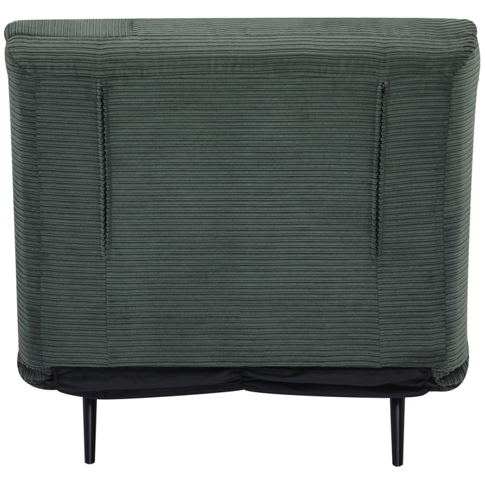  Fotoliu Pat 2 in 1 reglabil pe 3 niveluri cu sezut foarte mare si captuseala din spuma, structura din lemn, otel si efect catifea verde [9]