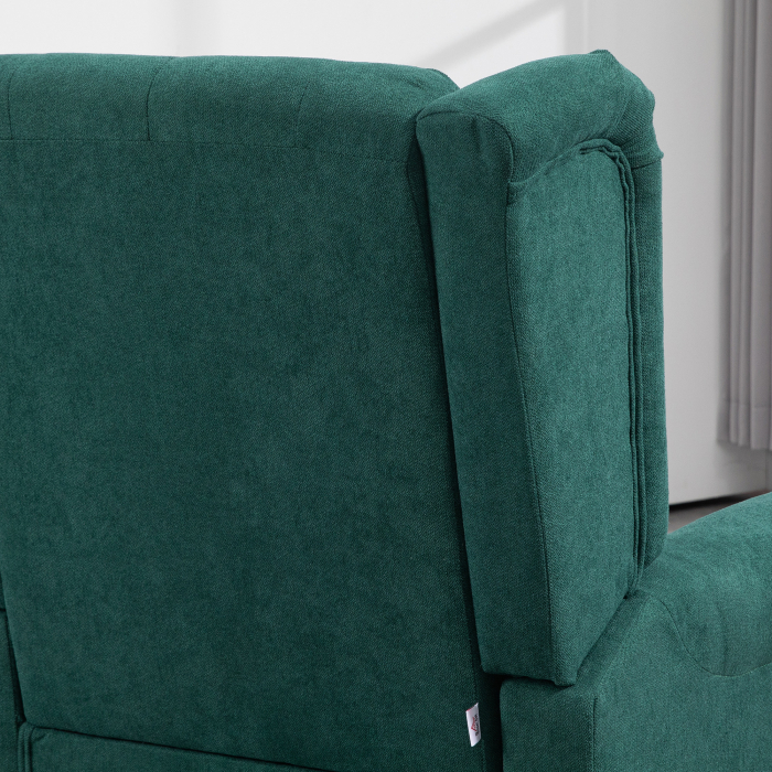  Fotoliu pentru salon in stil francez cu sezut capitonat si perne, din poliester, 74x86x102 cm, verde inchis [8]