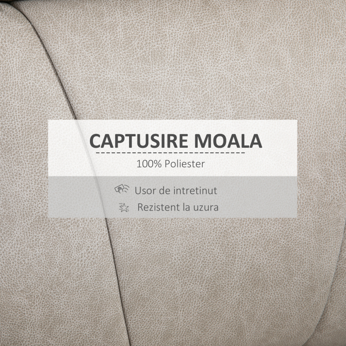  Fotoliu rabatabil manual, captusit, canapea de o persoana cu suport pentru picioare si cadru de otel pentru sufragerie dormitor [6]