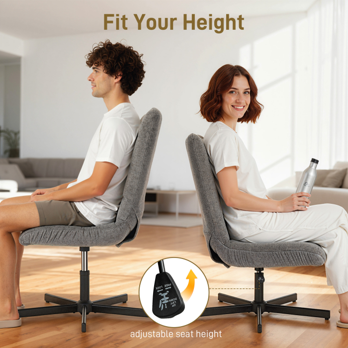  Fotoliu Reclinabil cu 4 Niveluri si Suport pentru Picioare Independent, Material Catifelat, 66x80x93-104 cm, Gri [5]