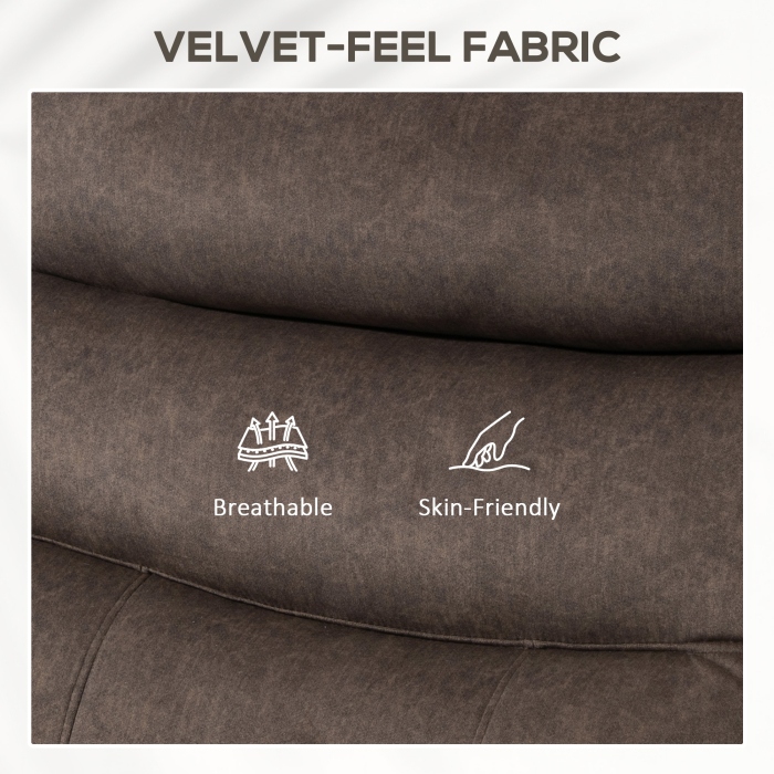  Fotoliu Reclinabil cu Masaj, incalzire si Ridicare Asistata, Maro inchis [9]