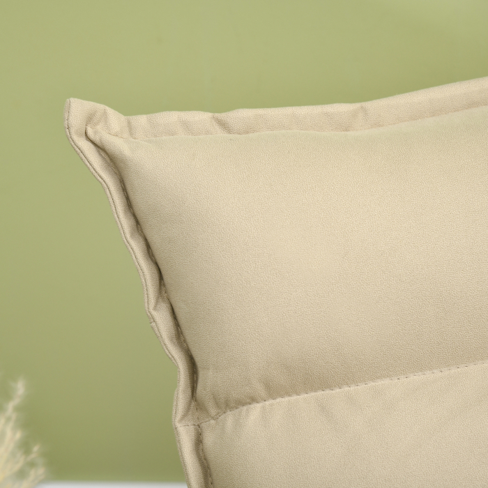  Fotoliu Relax din material capitonat cu pivotare la 360°, fotoliu rabatabil pe 3 nivele 62x62x95cm, bej [9]