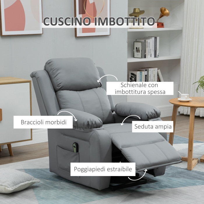  Fotoliu Relax Electric cu Ridicare si Rabatare 160° [4]