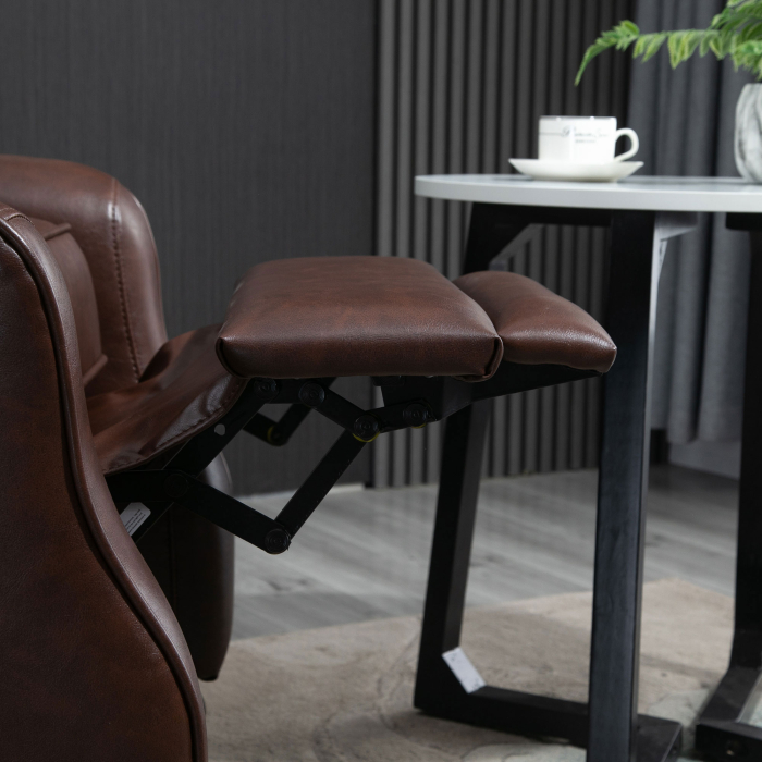  Fotoliu Relax Rabatabil 90° si 150° Manual din piele [7]