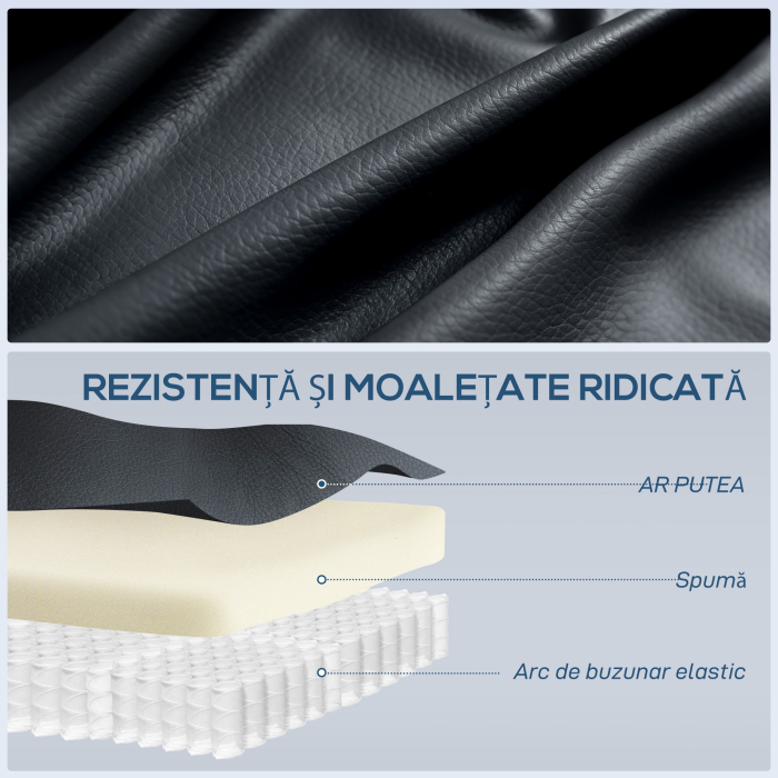  Fotoliu Relax Rabatabil cu 8 Puncte de Masaj, incalzire si Suport pentru Picioare, 87x97X100 cm, Negru [7]