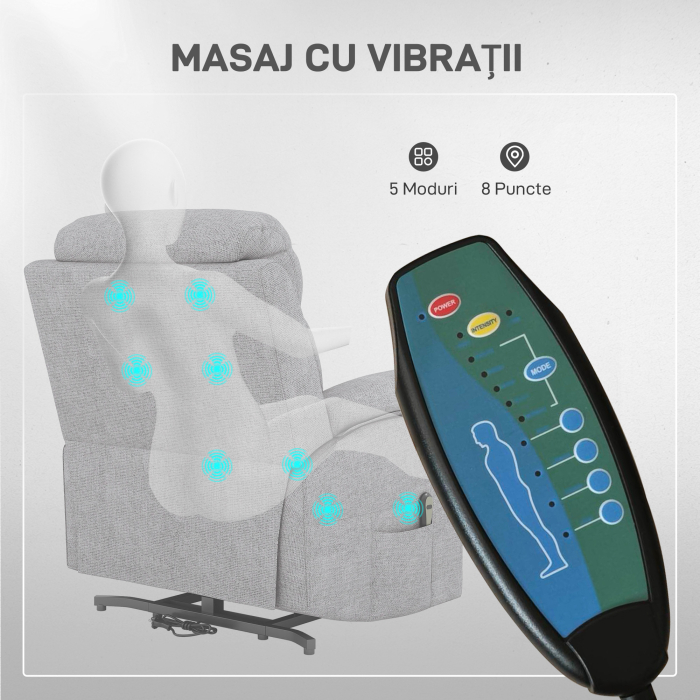  Fotoliu Ridicare Persoane cu Suport Picioare & Telecomanda [5]