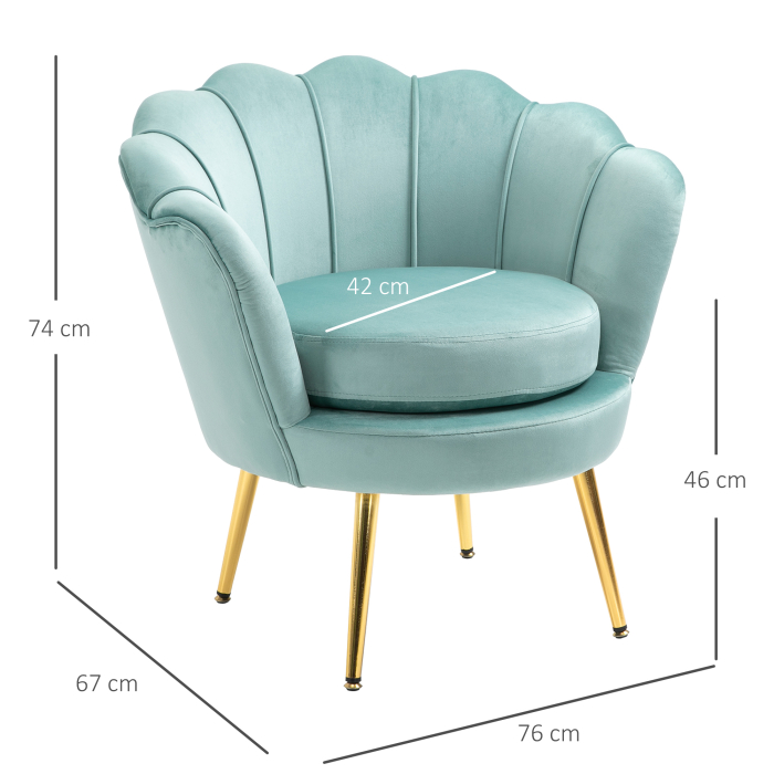  Fotoliu Vintage - Catifea Verde 76×76×74 cm, Design Elegant [3]