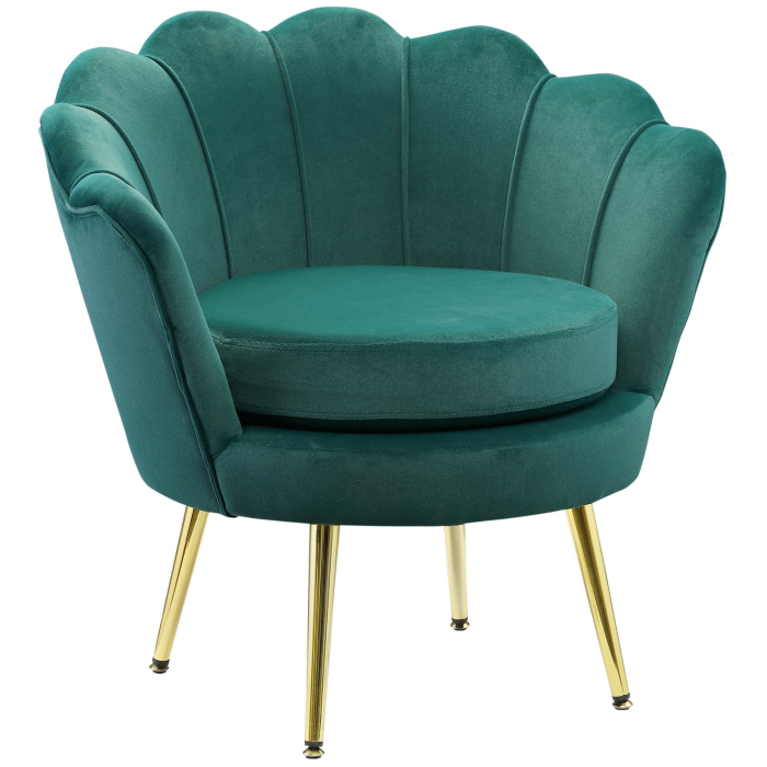  Fotoliu Vintage - Catifea Verde, Design Elegant Dormitor [1]