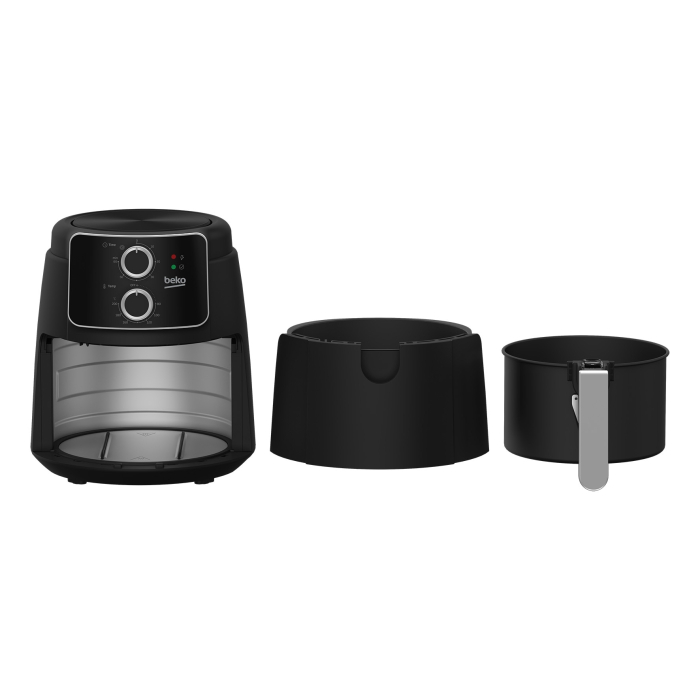 Friteuza cu aer cald Beko FRL2242B, 3.9 L, 1500 W, timer 60 min, temperatura reglabila 35-200°C, cuva antiaderenta detasabila, negru/argintiu [6]