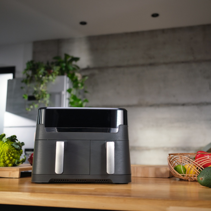 Friteuza cu aer cald dubla Dual Easy Fry&Grill Tefal EY905B10, 2700 W, capacitate 8.3 L - Air fryer cu 8 programe automate, Tehnologia ExtraCrisp, v [4]
