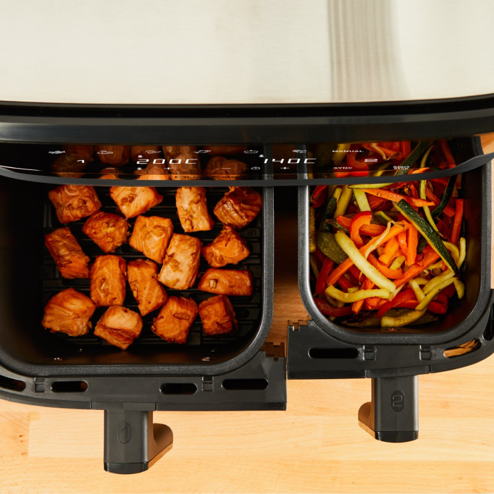 Friteuza cu aer cald dubla Dual Easy Fry&Grill Tefal EY905B10, 2700 W, capacitate 8.3 L - Air fryer cu 8 programe automate, Tehnologia ExtraCrisp, v [5]