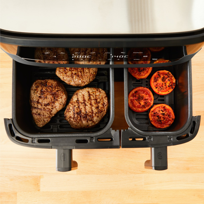 Friteuza cu aer cald dubla Dual Easy Fry&Grill Tefal EY905B10, 2700 W, capacitate 8.3 L - Air fryer cu 8 programe automate, Tehnologia ExtraCrisp, v [6]