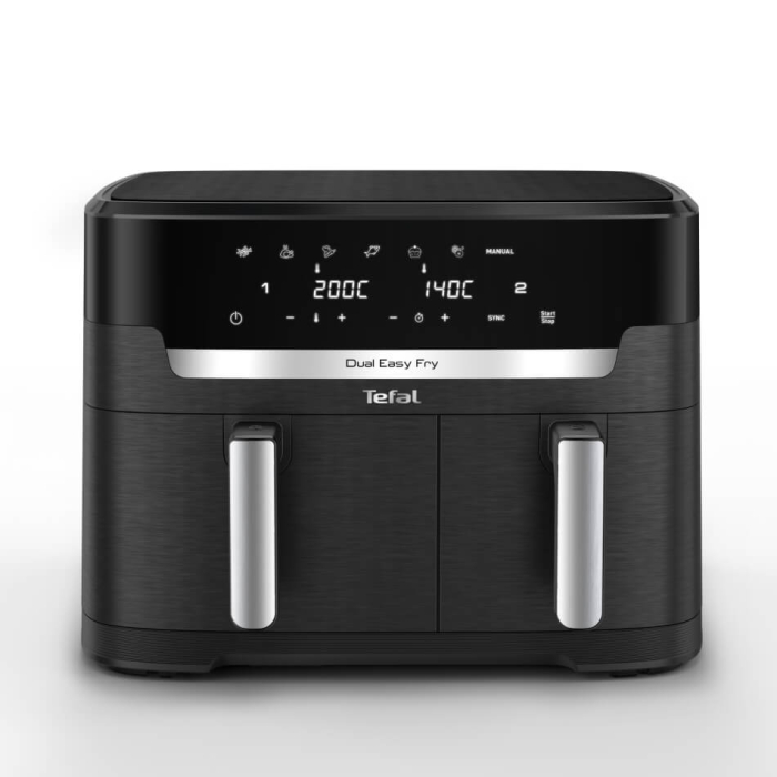 Friteuza cu aer cald dubla Tefal Dual Easy Fry XXL EY9428E0, 2700W, capacitate 11 L - Air fryer cu 7 programe automate, vase detasabile antiaderent [9]