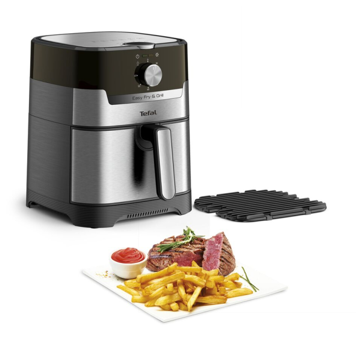 Friteuza cu aer cald EASY FRY & GRILL 2 in 1 Tefal EY501D15, 1400W, 4.2L, functie grill cu gratar incorporat, tehnologie Extra Crisp, vas detasab [6]