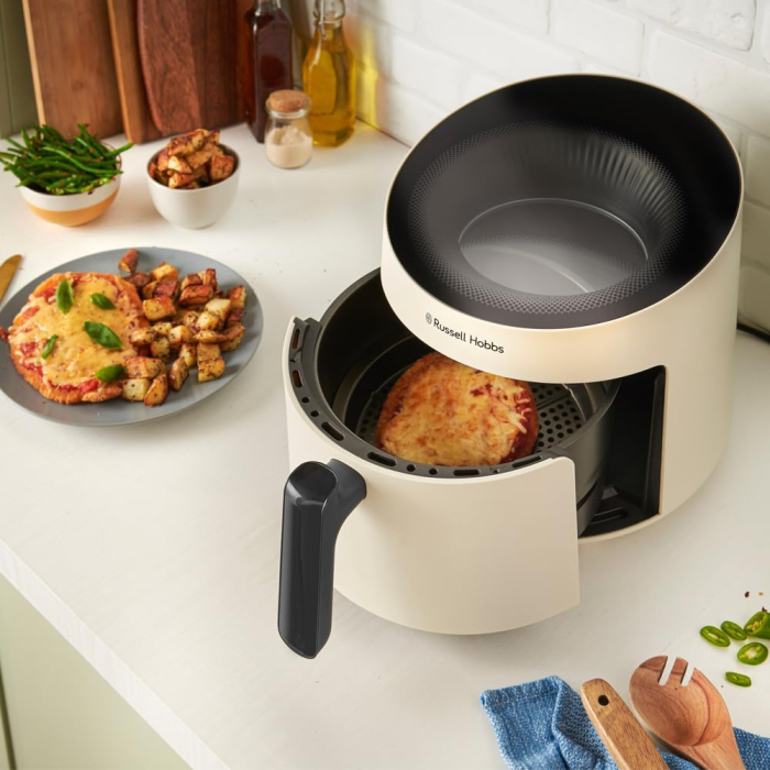 Friteuza cu aer cald Russell Hobbs 27421-56 SatisFry Panoramic, 5L, 1500W, 10 programe, fereastra panoramica, touch, Crem [2]