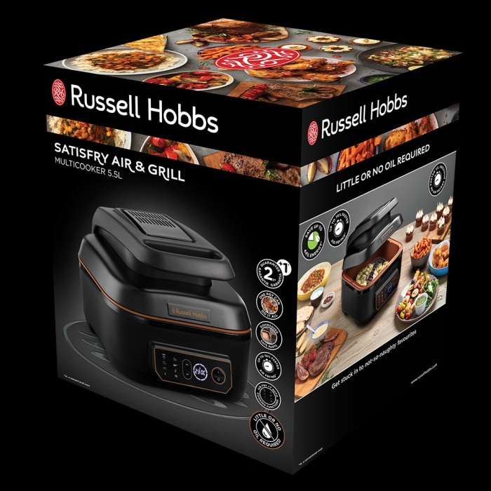 Friteuza cu aer cald Russell Hobbs SatisFry Air & Grill Multi Cooker, 5.5L, 1745W, 7 functii, circulatie 360°, negru [6]