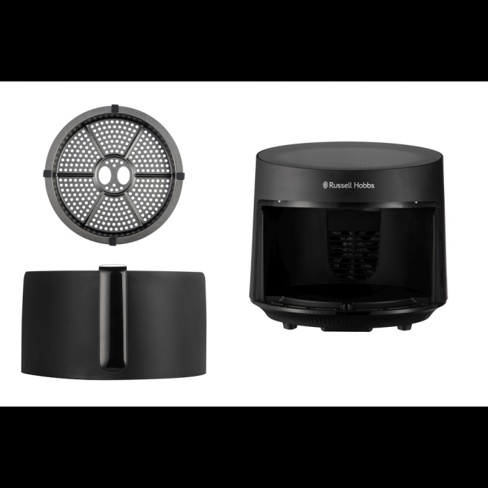 Friteuza cu aer cald Russell Hobbs Satisfry Panoramic, fereastra panoramica, aer cald 360°, afisaj digital, negru [7]