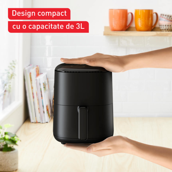 Friteuza cu aer cald Tefal Easy Fry Compact EY145810, 1300W, capacitate 3L - Air fryer cu 10 programe automate, vas antiaderent detasabil, functie  [6]