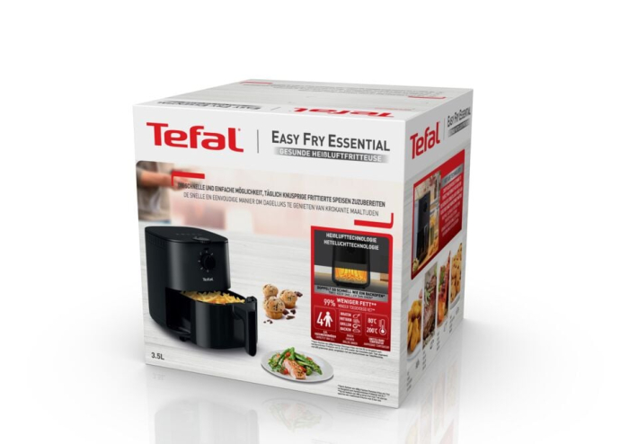 Friteuza cu aer cald Tefal Easy Fry Essential EY130815 - Air fryer cu temperatura ajustabila pana la 200°C, capacitate 3.5 L, negru [7]