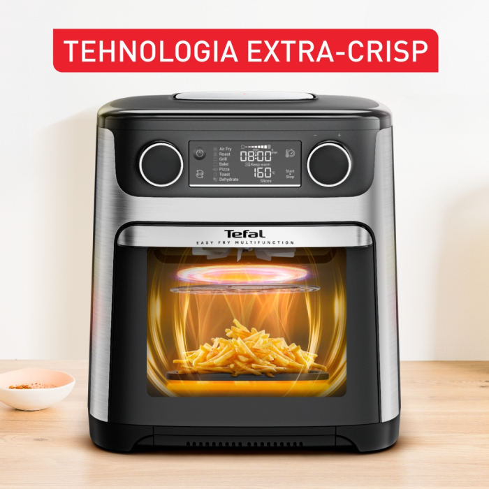 Friteuza cu aer cald Tefal Easy Fry FW556DE0 1800W, 15L - Air fryer cu 9 programe automate, tehnologie Extra-Crisp, temperatura ajustabila, ecran L [8]