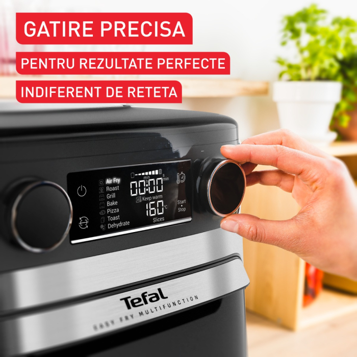 Friteuza cu aer cald Tefal Easy Fry FW556DE0 1800W, 15L - Air fryer cu 9 programe automate, tehnologie Extra-Crisp, temperatura ajustabila, ecran L [6]