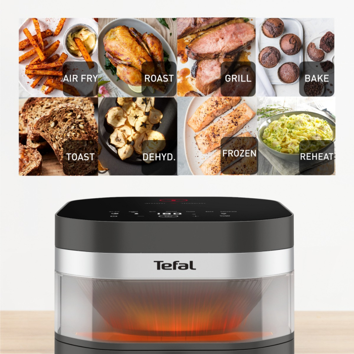 Friteuza cu aer cald Tefal Easy Fry Infrared EY832HE0, 2020W, 7L, - Air fryer cu 8 programe automate, tehnologie avansata Infra-Heat™, temperatura a [5]