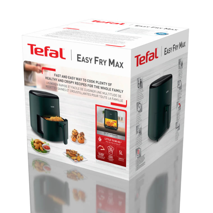 Friteuza cu aer cald Tefal Easy Fry Max EY245310, 1500W, 5L - Air fryer cu 10 programe automate, ecran tactil, vas antiaderent, oprire automata, ver [9]