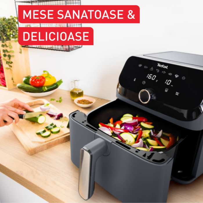 Friteuza cu aer cald Tefal Easy Fry Mega EY855BE0, 2020W, 7.5 L - Air fryer cu 8 programe automate, vas detasabil, display LCD, temperatura 80°C - [3]
