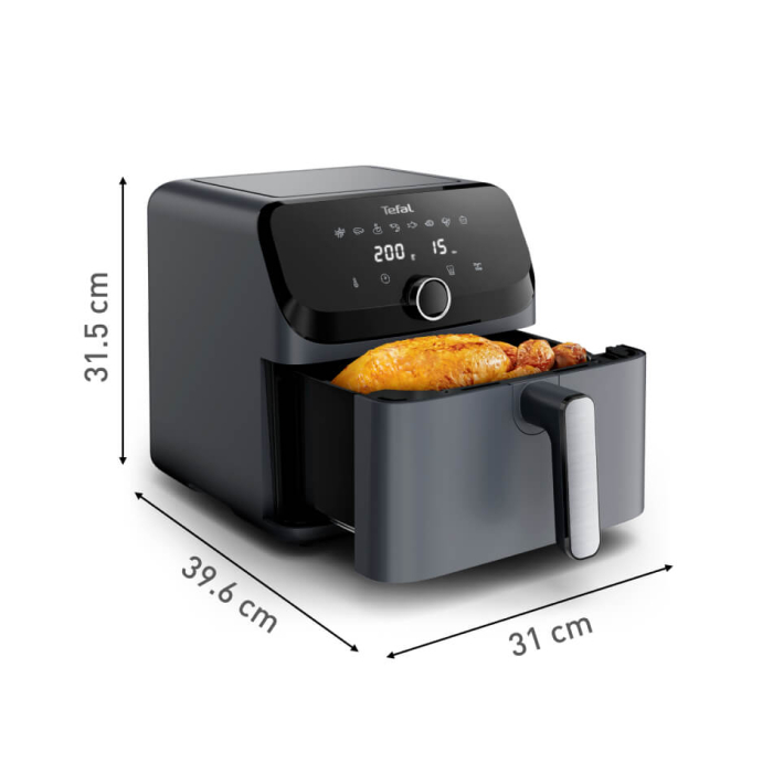 Friteuza cu aer cald Tefal Easy Fry Mega EY855BE0, 2020W, 7.5 L - Air fryer cu 8 programe automate, vas detasabil, display LCD, temperatura 80°C - [13]