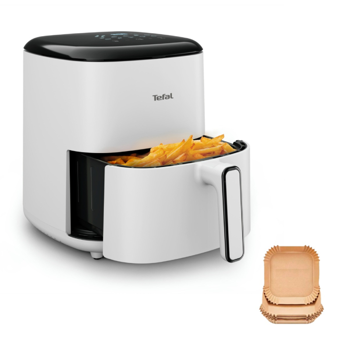 Friteuza cu aer cald Tefal Easy Fry POP EY245GE0, 1500 W, 5 L, - Air fryer cu 10 programe automate, temperatura ajustabila, invelis antiaderent, ecran LCD, oprire automata, alb Friteuza cu aer cald Te [7]