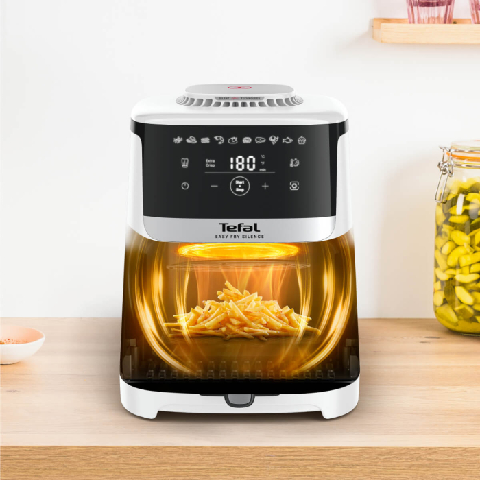 Friteuza cu aer cald Tefal Easy Fry Silence EY5521E0, 1670W, 5L, 10 programe automate, tehnologie Extra-Crisp, temperatura ajustabila, ecran LCD, o [10]