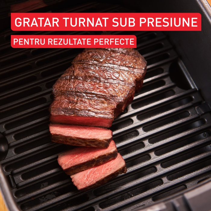 Friteuza cu aer cald Tefal Easy Fry Silence EY552DE0, 1670W, 5L - Air fryer cu 10 programe automate, ecran LCD, silentioasa, cu maner detasabil,  [5]