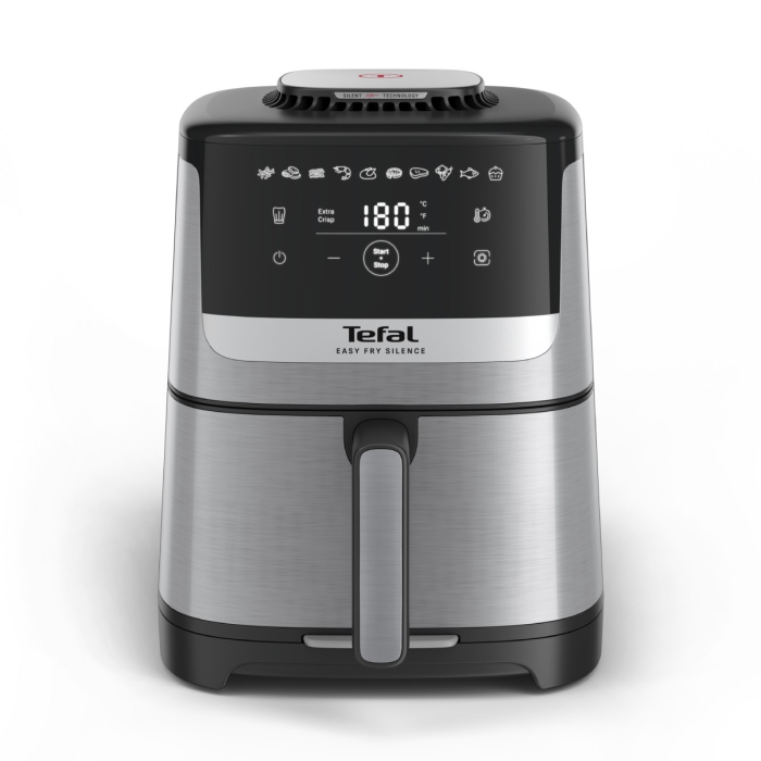 Friteuza cu aer cald Tefal Easy Fry Silence EY552DE0, 1670W, 5L - Air fryer cu 10 programe automate, ecran LCD, silentioasa, cu maner detasabil,  [13]