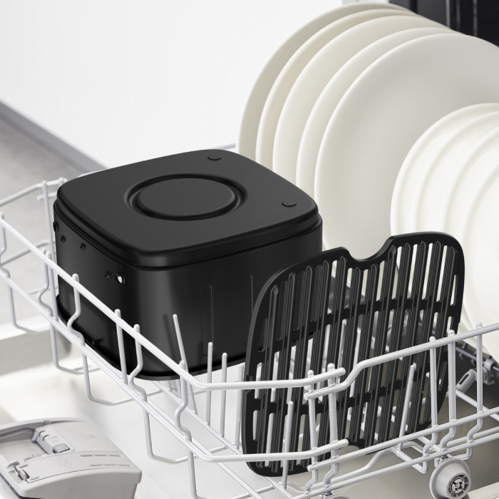 Friteuza cu aer cald Tefal Easy Fry Silence EY552DE0, 1670W, 5L - Air fryer cu 10 programe automate, ecran LCD, silentioasa, cu maner detasabil,  [14]