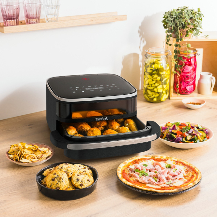 Friteuza cu aer cald Tefal Easy Fry XL Surface FW4018E0, 2200 W, 4 L - Air fryer cu 8 programe automate, tehnologie Extra-Crisp, temperatura ajustabil [7]