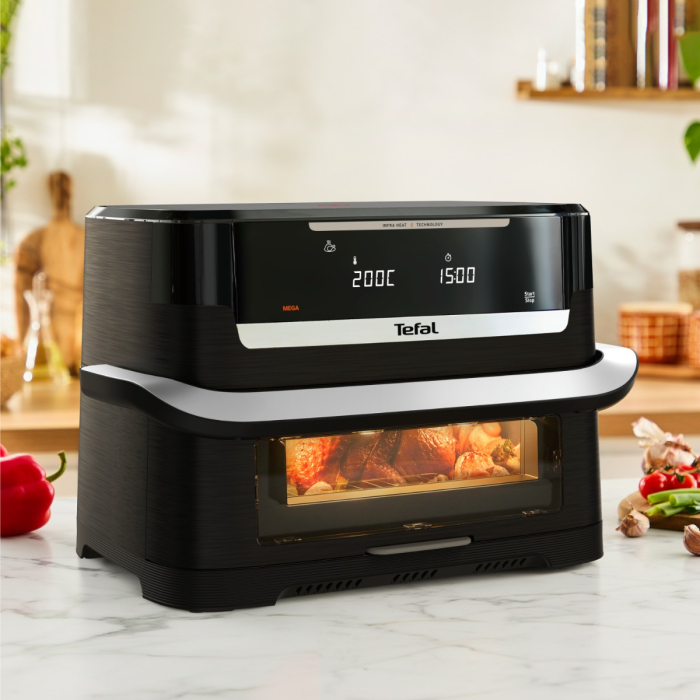 Friteuza cu aer cald Tefal Ever Fry Dual Flex EY9288E0, 2700 W, 9 L, - Air fryer cu 7 programe automate, tehnologie avansata Infra-Heat™, 11 functii [4]