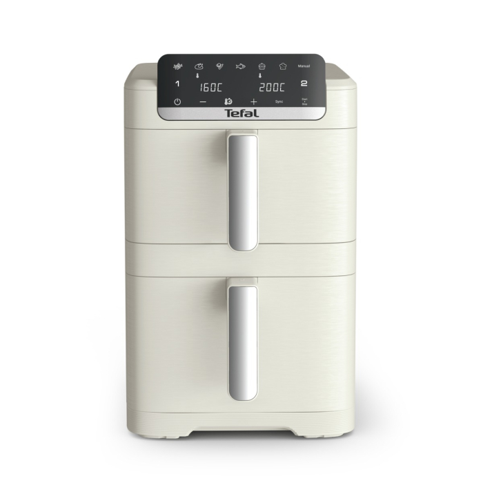 Friteuza dubla cu aer cald Tefal Easy Fry Crispy Stack EY752AE0, 2700 W, 10 L - Air fryer cu 7 programe automate, 2 compartimente, temperatura ajustab [10]