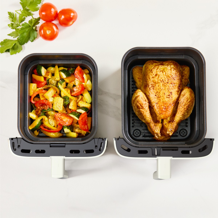Friteuza dubla cu aer cald Tefal Easy Fry Crispy Stack EY752AE0, 2700 W, 10 L - Air fryer cu 7 programe automate, 2 compartimente, temperatura ajustab [2]