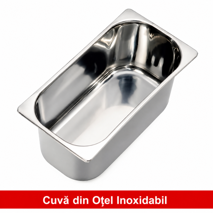 Friteuza electrica HAEGER Deep & Go, Capacitate 3L, 2000W, inox, temperatura reglabila pana la 190°C, Inox,  Componente lavabile, Argintiu [3]