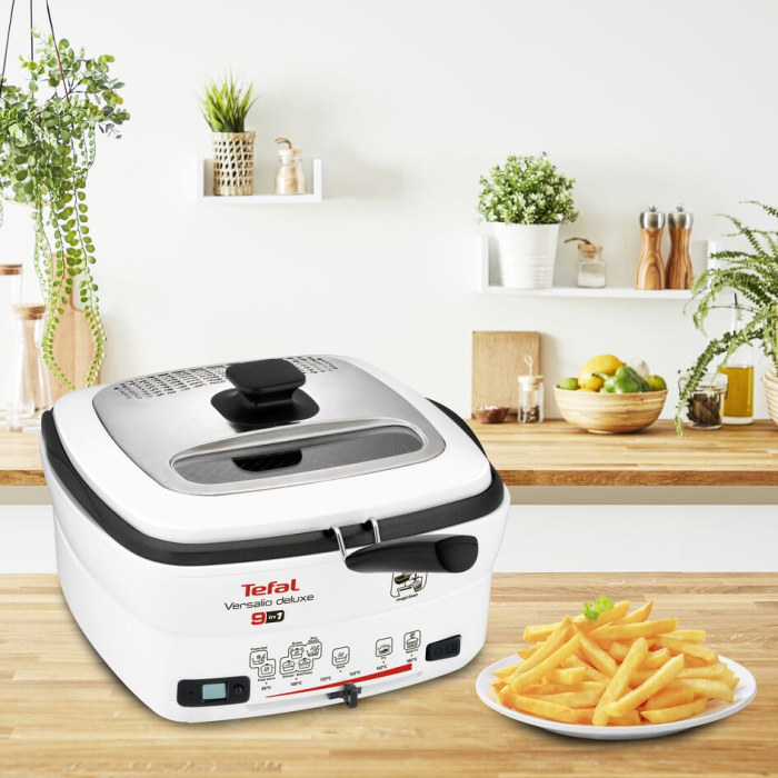 Friteuza Versalio Deluxe 9 in 1 FR495070, 1600 W, 9 programe, cronometru detasabil, fereastra de vizualizare, 1 KG / 2 L, alb [11]