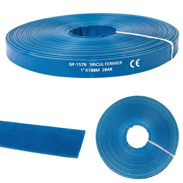 Furtun Apa Refulare Flat PVC 1'' 100M Micul Fermier GF-1570 [2]