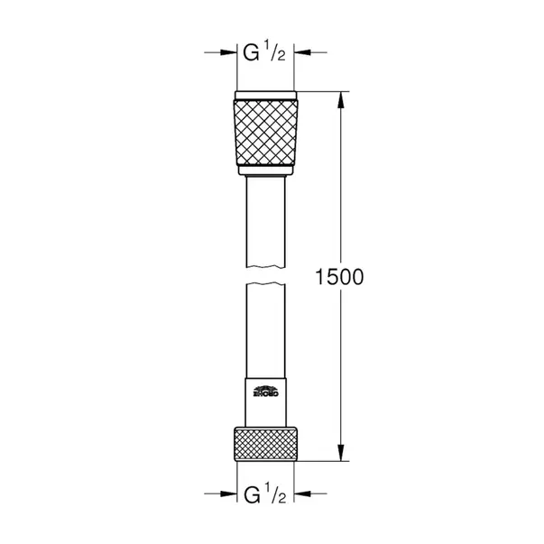 Furtun de dus Grohe Relexaflex 150 cm crom mat [2]
